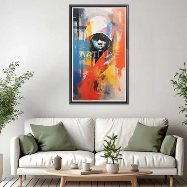 Tableau personne avec un chapeau