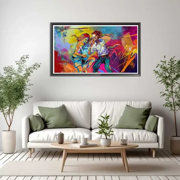 Tableau homme et d'une femme dansant