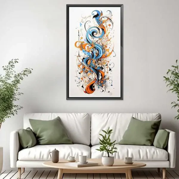 Tableau un dessin abstrait sur un fond blanc