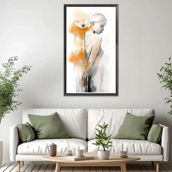 Tableau femme avec une fleur dans les cheveux