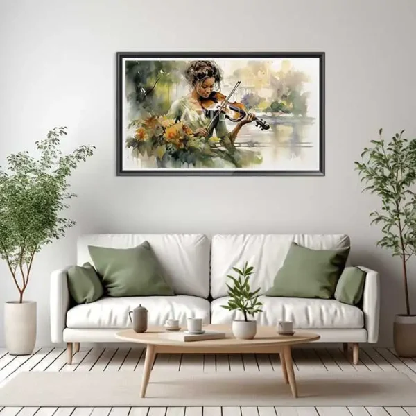 Tableau femme jouant du violon