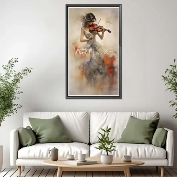 Tableau femme jouant du violon