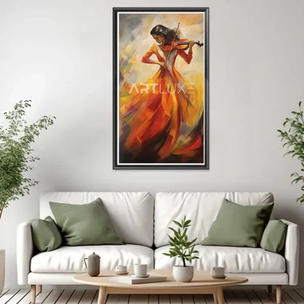 Tableau femme jouant du violon